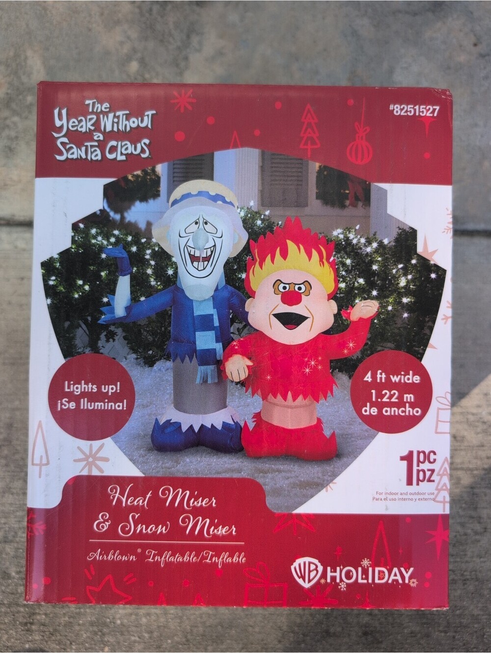 4 Ft Heat + Snow Miser Inflatable Blow Up Prop Gemmy Airblown RARE HTF SHIPS NOW